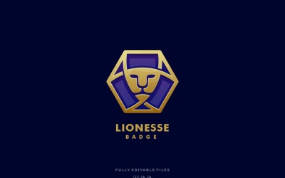 Lion Luxus Abzeichen Logo Vorlage