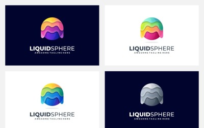 Liquid Sphere Abstract Bunte Logo-Vorlage