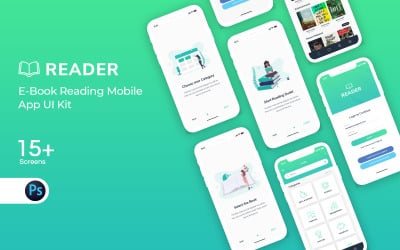 E-Book Mobile App UI Kit