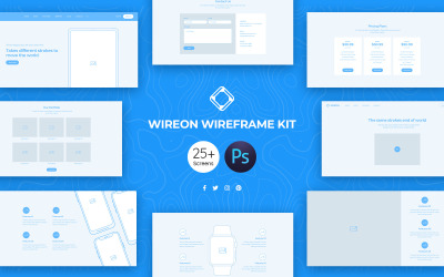 Elemente der Wireon Web Wireframe-Benutzeroberfläche