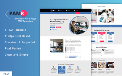PAMR - IT Company One Page PSD-mall