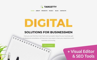 Responsywny szablon Moto CMS 3 Targetty - Fancy Advertising Agency Moto CMS 3 Template #122667