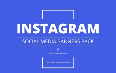 250 Instagram Banner Pack Social Media Vorlage