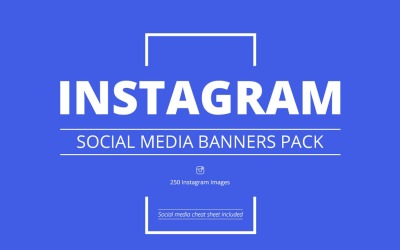 250 modèles de bannières Instagram Pack de médias sociaux