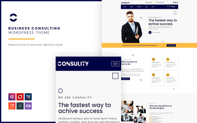 "Consulity - Business Consulting" - адаптивний WordPress шаблон №122894