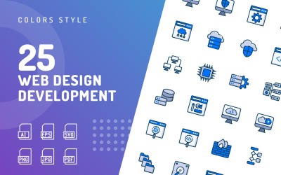 Icon-Set für die Webdesign-Entwicklung
