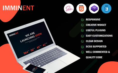 "Imminent Coming Soon" Responsive Speciale pagina №122892