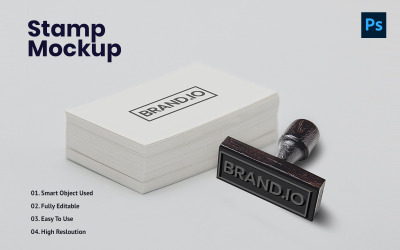 Stamp Mockup Template Produktmodell