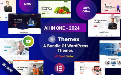 Themex - Responsivt WordPress-tema för flera ändamål
