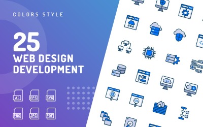 Web Tasarım Geliştirme Icon Set
