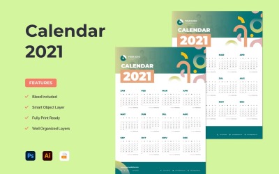 Calendario da parete 2021 Planner