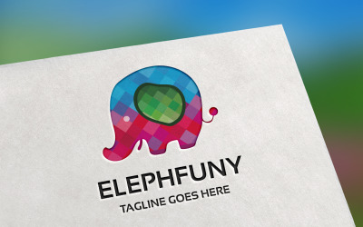 Elephfuny logotyp mall