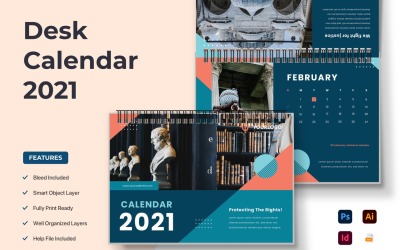 Kalendarz na biurko 2021 Planner