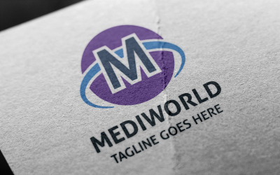 Mediworld (M Harfi) Logo Şablonu