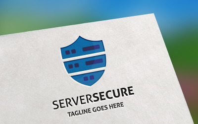 Modello di logo sicuro del server
