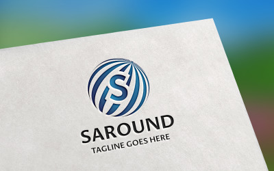 Modelo de logotipo Saround (letra S)