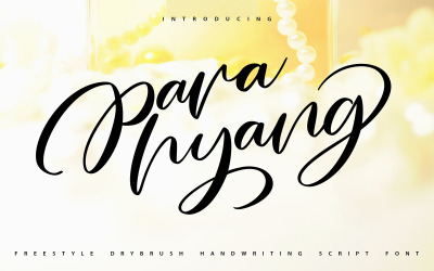 Parahyang | Police de scipt d&amp;#39;écriture manuscrite Freestyle