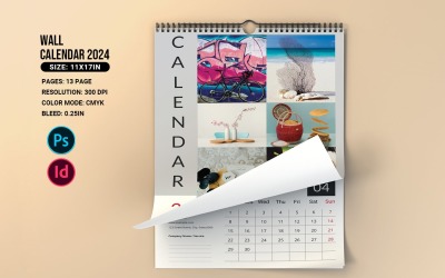 Planer kalendarza ściennego na rok 2024
