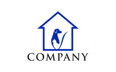 Szablon Logo dom dla zwierząt domowych