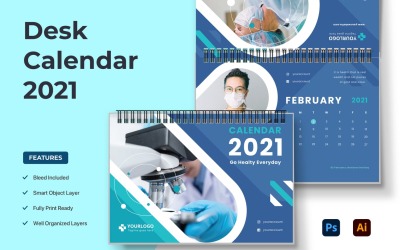 Asztali naptár 2021 tervező