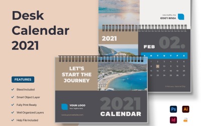 Asztali naptár 2021 tervező