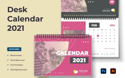 Kalendarz na biurko 2021 Planner