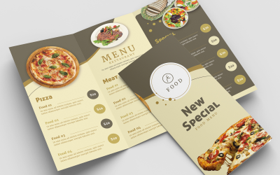 Kreacja potrójnego menu - szablon tożsamości korporacyjnej