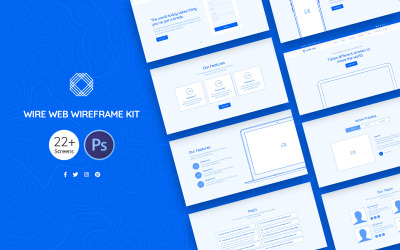 Prvky uživatelského rozhraní Wire Web Wireframe Kit