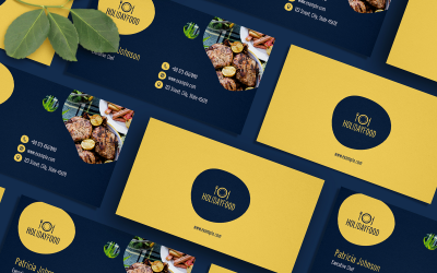 Tarjeta de presentación de alimentos Creative - Plantilla de identidad corporativa