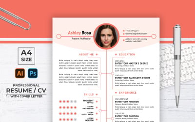 Ashley Rosa Creative Lebenslauf Vorlage