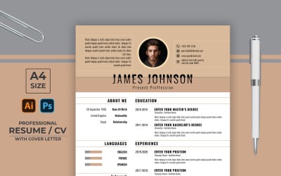 Board Color Profesyonel CV Özgeçmiş Şablonu