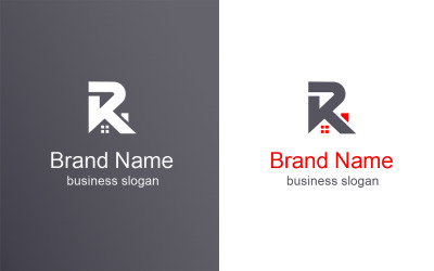 Buchstabe R Realesate Logo Vorlage