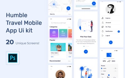 Humble Travel App Mobile UI Kit