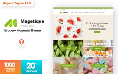 Интернет-шаблон Magetique Grocery Online Magento Theme