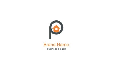 Letter P Realesate Design Logo Template