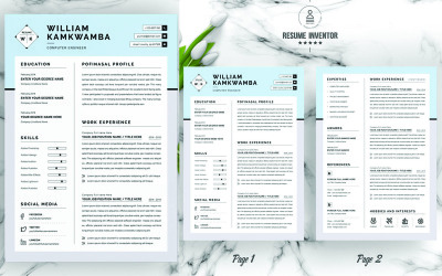 Luxusní Šablona pro životopis "Professional CV Resume Template" #123174
