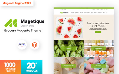 Magetique Grocery Online sablon Magento téma