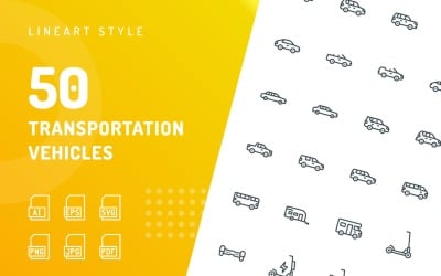 Перевезення транспортних засобів лінія набір іконок