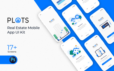 Plots Real Estate Mobile App UI Elements