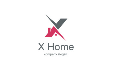 Bokstaven X Realesate designlogotypmall