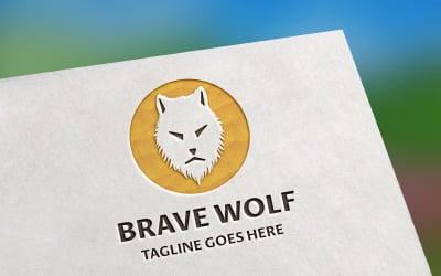 Brave Wolf Logo Template