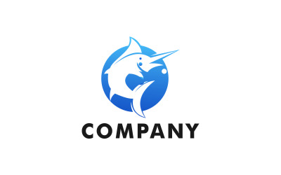 Nowoczesny szablon logo ryby