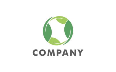 Yeşil daire Logo şablonu