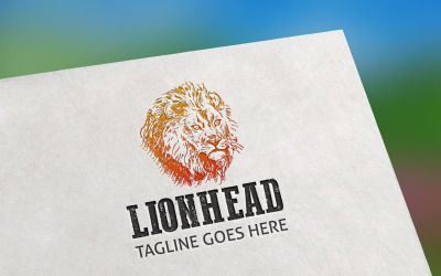 Lion Head logotyp mall