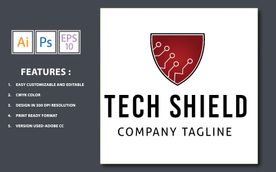 Logotypmall för Tech Shield Design
