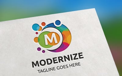 Modernisera (bokstaven M) logotypmall