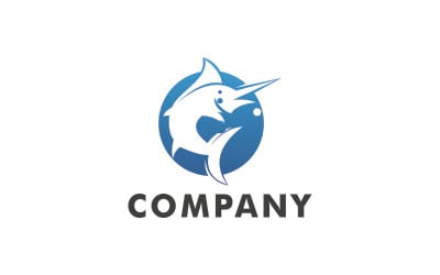 Plantilla de logotipo moderno de pescado