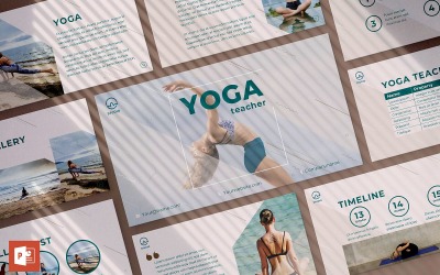 PowerPoint-sjabloon voor de presentatie van yoga-instructeurs