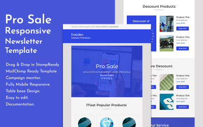 ProSale - Modello di newsletter per e-commerce reattivo
