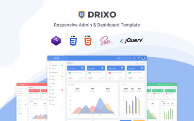Responsywny szablon panelu admina Drixo - Responsive #123379